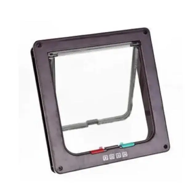 PetSafe Lockable Pet Door - Durable ABS Plastic with 4-Way Cat Flap - Pink/Black - Secure Entry & Exit for Cats & Small Dogs - Sizes S/M/L Available