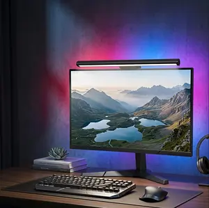 Esports Ambience RGB Monitor Light Bar, 40'' LED Lights for Gaming Desk, 16M Colors Backlight, 3 CCT & Stepless Dimmable Desk Gadgets, Eye-Care PC Screen Lamp with Memory Function for Home Office