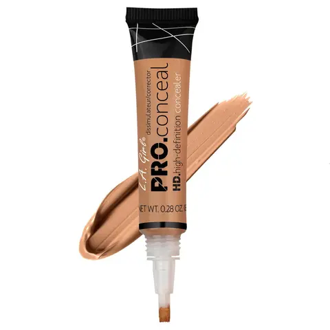 LA Girl Pro Conceal HD Concealer (8g) - Beauty 21 Cosmetics Glide-on Microcryst Blemish Corrector, Full Coverage Daily Makeup Product, Truffle & Almond Infused, Beeswax-Enhanced, Easy-to-Blend, Flawless Skin Tone Evener (Medium Bisque & Multiple Shades)