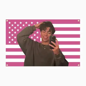 Malachi Barton Flag,Pink american malachi barton flags Wall Hanging Tapestry,Funny poster For College Dorm Room Decor,Outdoor Parties, Gift,Tailgates Yard,Poster for Bedroom Decoration, Versatile Setting