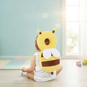 cute bee design baby headrest pillow, breathable baby headrest protective pad, baby walking headrest pillow, baby travel essentials,  baby stuff