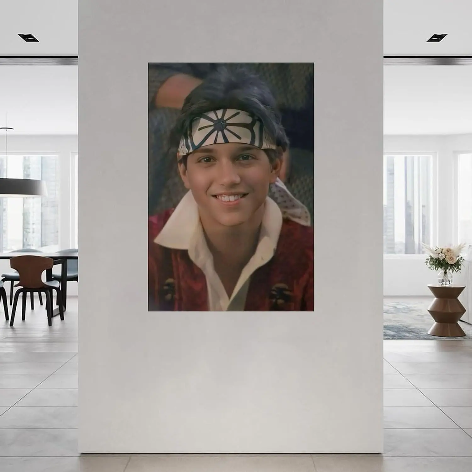 Ralph George Macchio Daniel LaRusso Colorful Photo Wall Art, Vintage Portrait Print Canvas Painting for Living Room, Bedroom Decor & Gifts, Home Supplies, Customizable