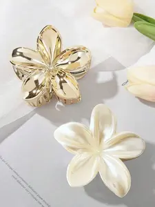 Mother's Day Gift 2pcs Acrylic Flower Design Oversized Hair Claws, Elegant Sophisticated Personalized Hair Clip Accessories For Women, Versatile Daily Wear, Clip in Claw