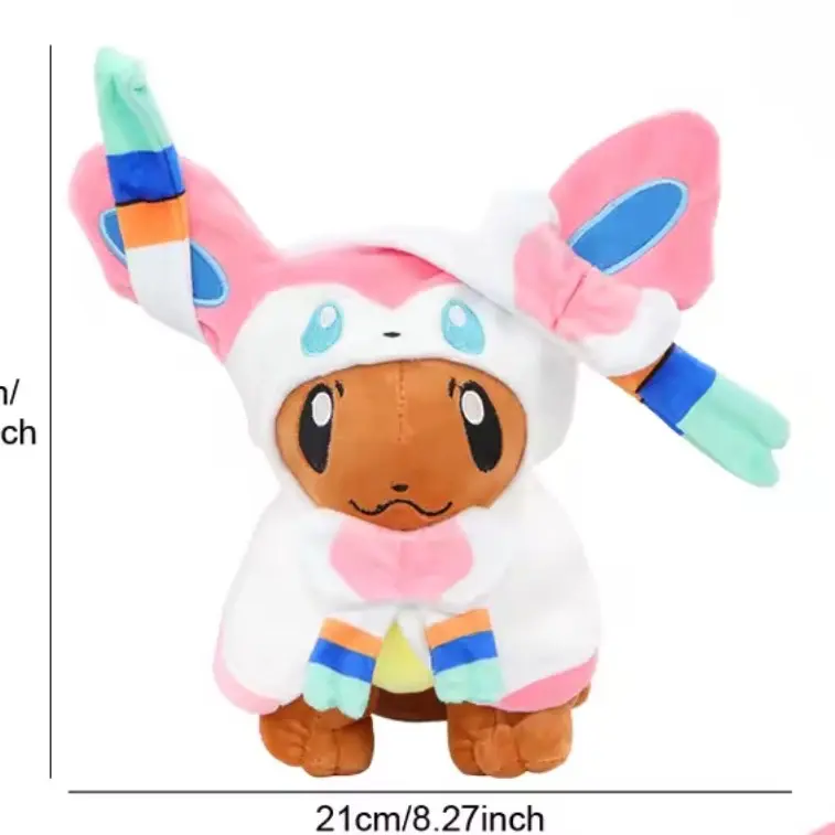 9 inch Eevee Poncho Sylveon Plush Toy Pokemon