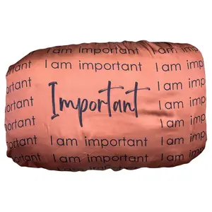BROWN IMPORTANT AFFIRMATION SATIN SILK PILLOWCASE
