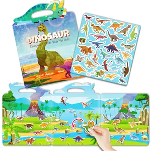 Reusable Sticker Pack for Teens, 1 Set Dinosaur Stickers, Cute Waterproof Stickers for Teens Girls Boys