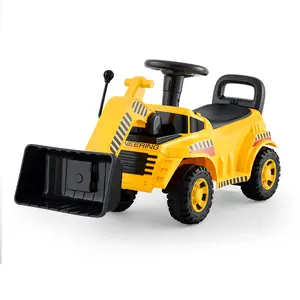 VEVOR Ride On Toddler Car,  Ride on Excavator Car for Toddler 19 to 36 Months, Excavator Bulldozer Digger Toy with Under-seat Storage & Music, 55 lbs Load Capacity, Foot-to-Floor Walker for Kid, Yellow