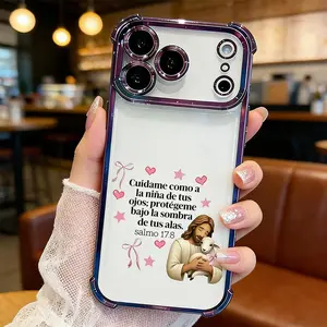 Psalm 17:8 Jesus Hugging Lamb Phone Case for iPhone 17 17 Pro Max Air 16 16 Pro 15 15 Pro Max Plus 14 14 Pro Max Plus 13 12 11 E Soft TPU Transparent Shockproof Durable Protective Case Cover Faith Gift phonecase DDSJ260407017