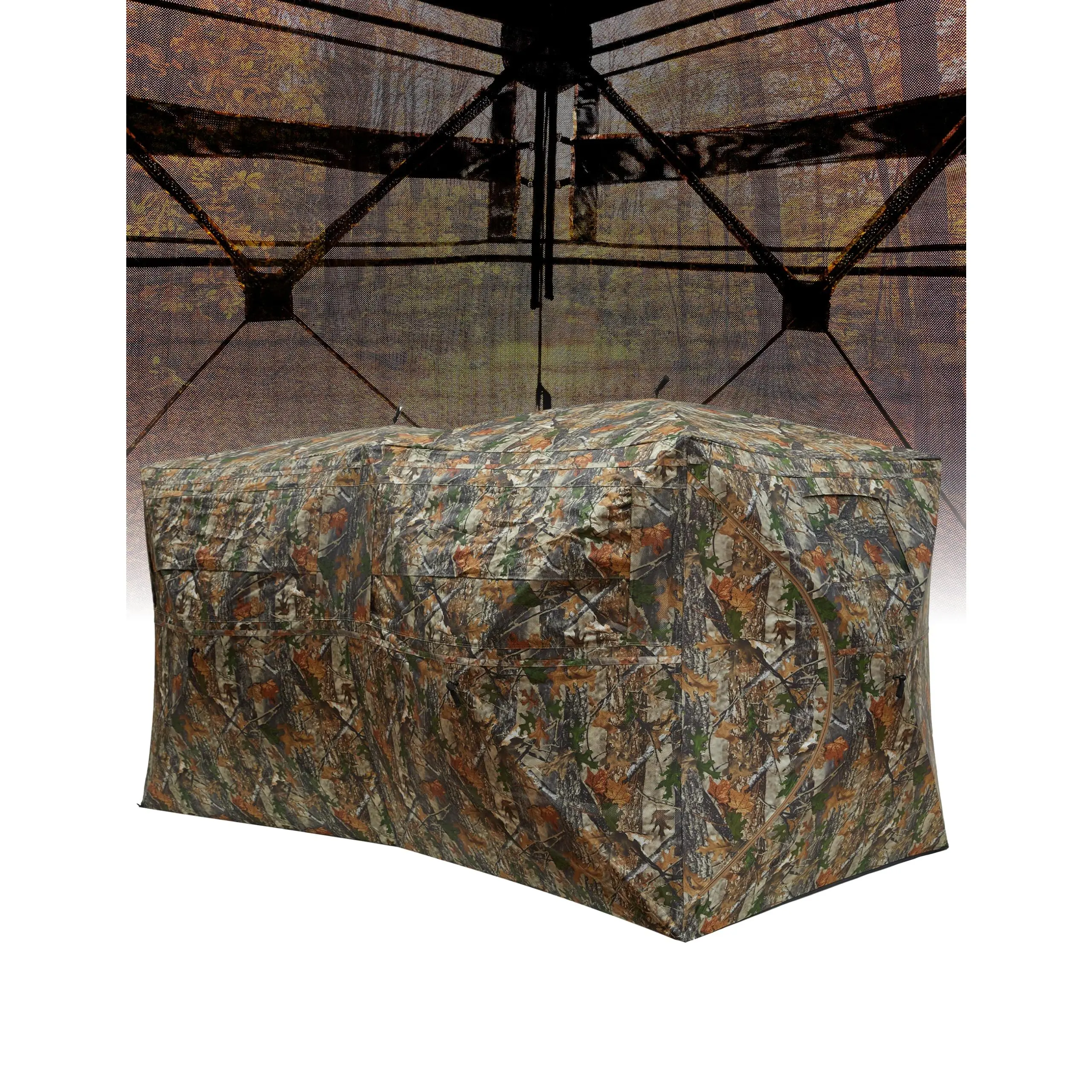 Hipicute Hunting Blind - Pop Up Ground Blinds for 2-3 People with 270° See-Through Windows & Silent Magnetic Door, Lightweight & Portable for Outdoor Hunting