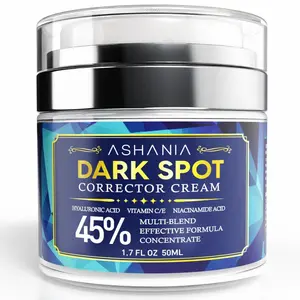 Ashania Dark Spot Corrector Cream 45% Niacinamide Hyaluronic Acid Vitamin C/E for Face & Body 1.7 Fl Oz Melasma Freckle Sun Spot Age Spot Remover Daily Lightweight Moisturizers Clear