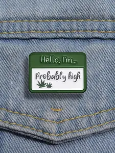 Letter Pattern Kawaii Brooch, 2024 Cute Fashion Alloy Badge for Women & Men, Fashion Jewelry Brooch for Party, Daily Streetwear Clothing Decor, Trendy Summer Lovely Brooch for Birthday Gift Fall, Men Accessories