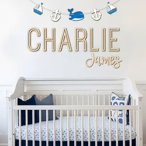 Personalized Nursery Name Sign - Custom Wooden Name Signs for Kids Room, Personalized Name Sign for Nursery - Perfect Kids Room Decor & Wall Name Decoration