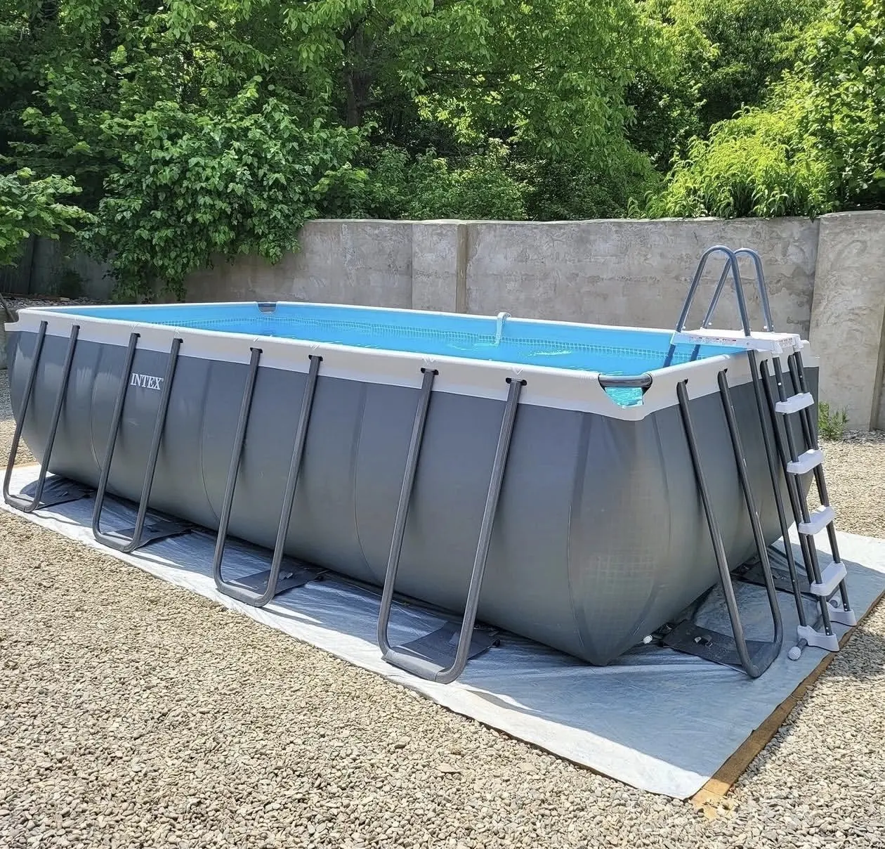 INTEX Rectangular Frame 14 Ft 9 in X 7 Ft 3 in X 33 in above Ground Pool
