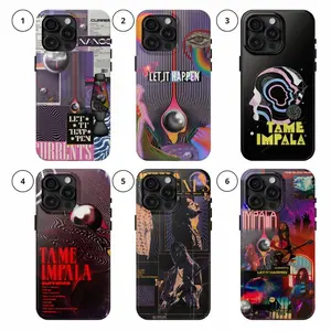 Tame Impala Phone Case, Music Fan Aesthetic Dual Layer Tough Protective Cover, Fashion Gift for Her Him, Compatible with iPhone 11-17 Pro Max/Plus and Samsung Galaxy S23-25