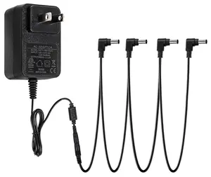 STRICH SPA-10 Guitar Pedal Power Supply 9V AC (1000mA-1A), Tip Negative, for Guitar/Bass Effects with 4-Way Daisy Chain Cables Audio