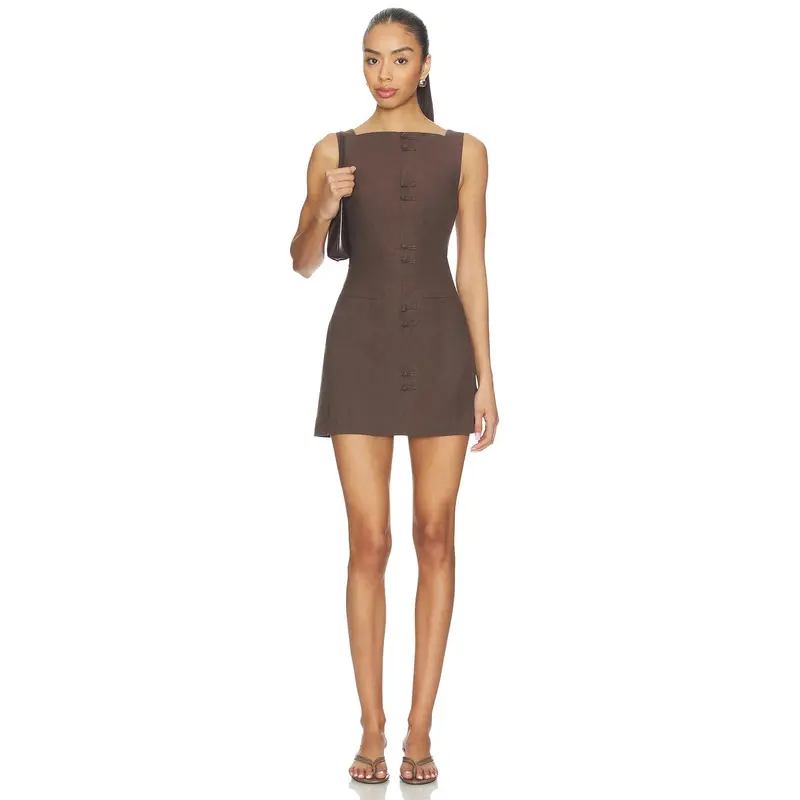 baby pink mini dress Piper Floral Appliqué Bell Shape Mini Dress