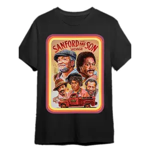 Sanford And Son Vintage Style Mens T Shirt 100% Cotton Short Sleeve Round Neck Classic TV Show Design Casual Wear Theme Parties Soft Breathable Tropical Streetwear Summer Cool High Quality Unisex Gift For Fans
