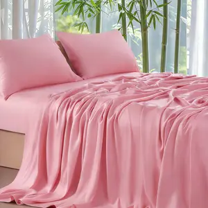 Extra Deep Pocket Queen Size Bamboo Sheet Set, Cooling & Breathable Bedding for Extra Deep Mattresses Up to 24", Hotel Luxury Soft Sheets with Pillowcases