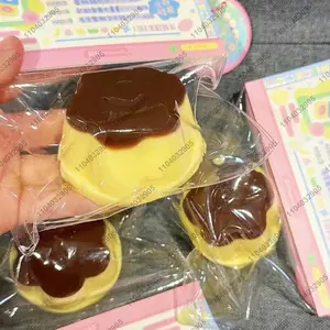 Strawberry Caramel Jelly Taba Squishy Soft Silicone Pudding Slow Rebound Squeeze Toy Hand Relaxation Venting Artifact