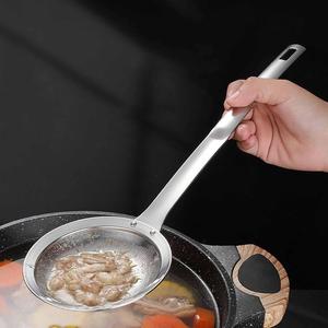 304 Stainless Steel Thick Foaming Mesh Strainer Ladle - Rustproof Cooking Spoon, Oil Skimmer, Kitchen Utensils for Hot Pot Meat Foam Dregs Fishing, Mesh Strainer Ladles