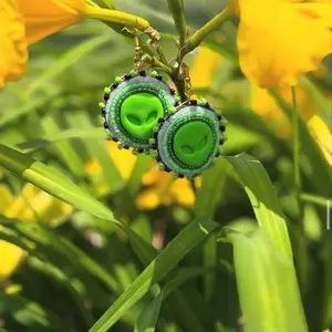 Alien Beaded Earrings