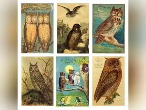 Vintage Owl  Mini Matchboxes - ANN382