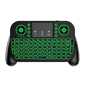 Mini Bluetooth-compatible Keyboard with Touchpad, Dual Mode 2.4GHz and Bluetooth-compatible, RGB Backlight, Rechargeable, for Android TV Box, Smart TV, Ps3, PC, Tablet, Windows/iOS/android