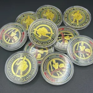 10 Pcs Armor of God Coins Metal Christian Challenge Coins for Religious Prayer Collector Christian Church School Party Commemorative Gifts (nOVEL Style)
