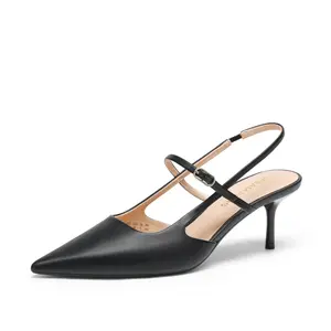 DREAM PAIRS Mary Jane Shoes Women Kitten Slingback Pointed Closed Toe Heels Dress Party Casual Comfortable Pumps Shoes