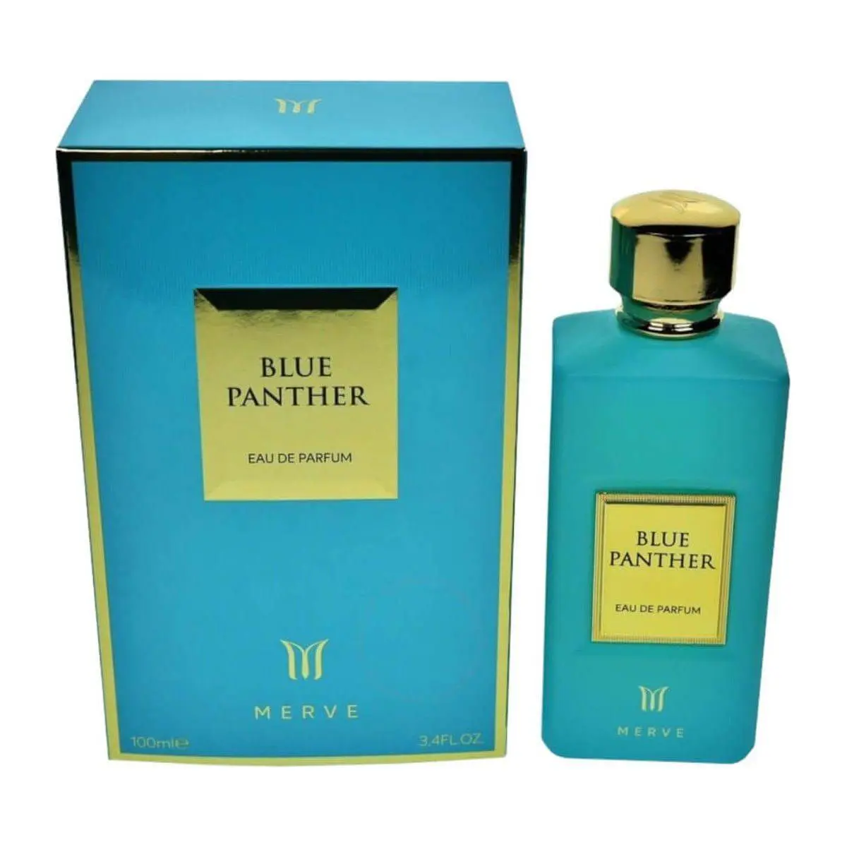Merve Blue Panther EDP Fragrance for Men, 3.4 fl oz Aerosol Spray Bottle, New Packaged Men's Fragrances, Packaged Men's Fragrance