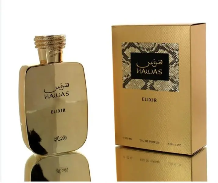 Rasasi Hawas Elixir Perfume 100 ML - New Release for Men - Rich Scent with Lavender, Mint, Vanilla, Benzoin, Honey & Tonka Bean Fragranced Fragrance Parfum