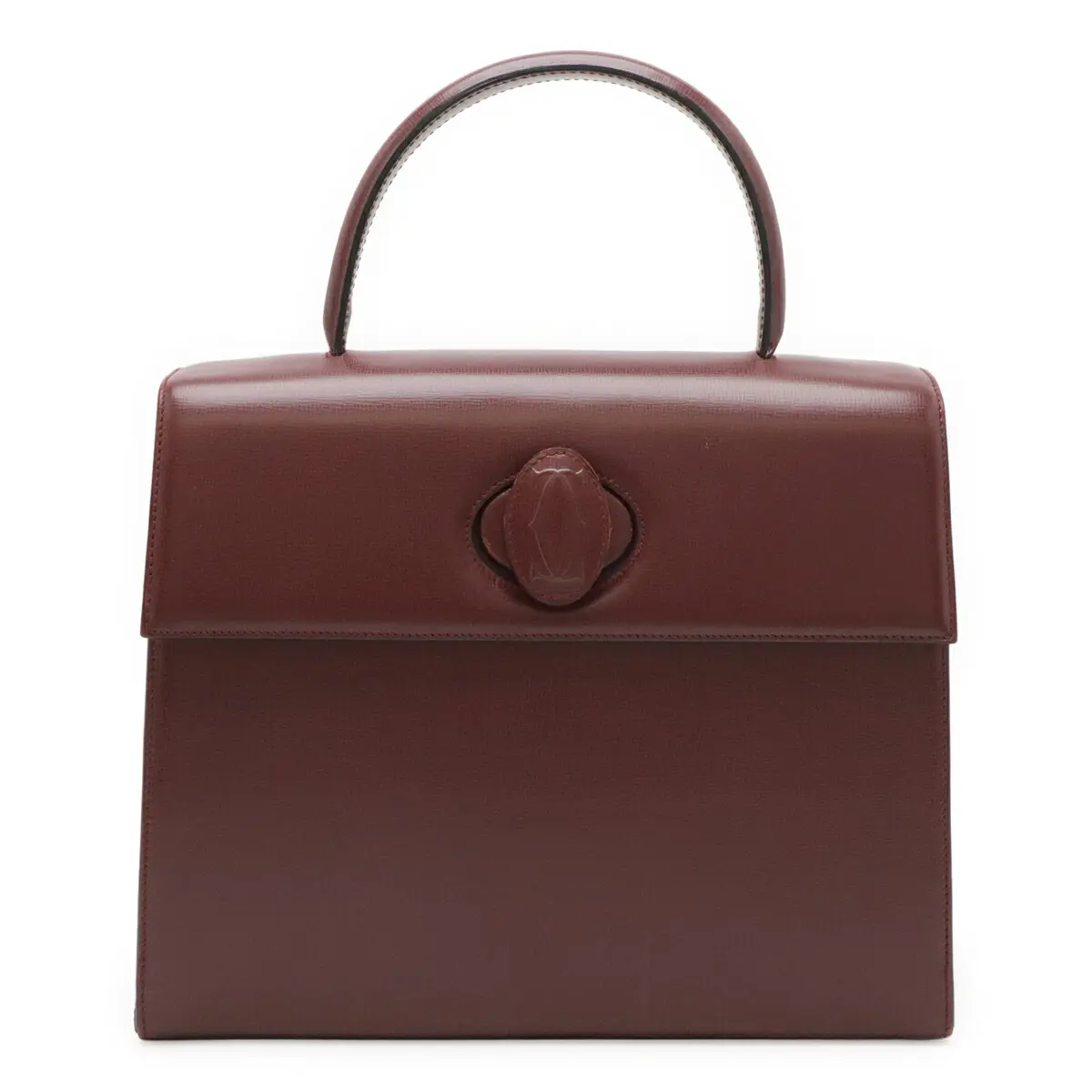 Pre-owned Cartier Calfskin Shoulder Bags Must Line Calf Leather Handbag