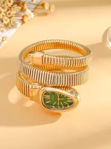Elegant Snake Design Dial Women's Watch, Unique Style, Soft and Chic, Versatile Daily Commute Timepiece, Single Piece, Bracelet Watch
