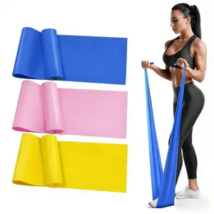 A Set of 3 Non-Latex Exercise Bands for Physical Therapy & Yoga, Professional Resistance Bands Set for Working Out, Strength Training, Pilates & Rehab, TPE Elastic Stretch Bands for Seniors, Women.