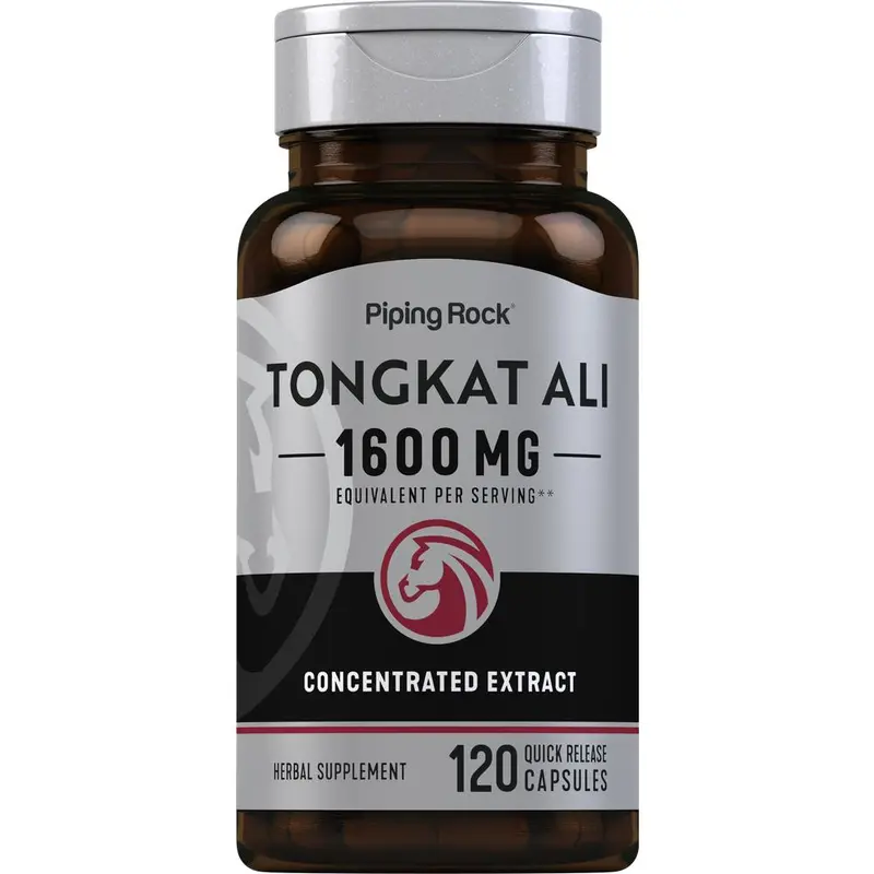 Piping Rock Tongkat Ali for Men | 1600mg | 120 Powder Capsules | Longjack Extract for Men | Herbal Supplement | Non-GMO, Gluten Free