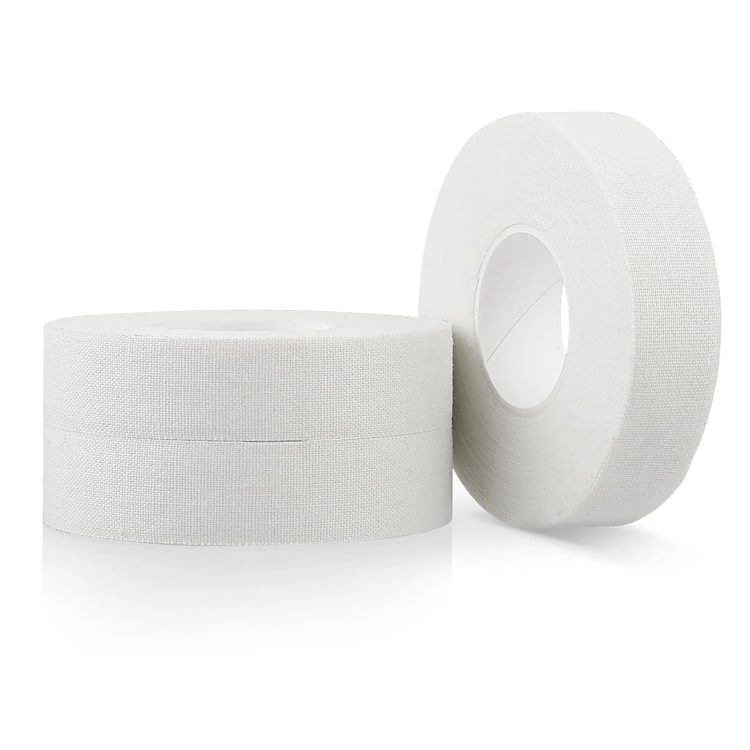 3 Rolls Extra Strong White Athletic Tape (0.6-in x 32-ft, 17cm Alternative) - Turf, Finger, Football Tape for Breathable Sports, Climbing