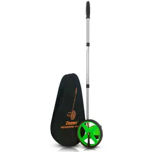 6-Inch Telescopic Measuring Wheel with One-Key Reset, Green Distance Measure Tool for Feet and Inches, Rolling Measurement Up to 10,000Ft, Mechanical Wheel with Carrying Bag, Portable and Durable Construction Tool 25  ft  tape  measure