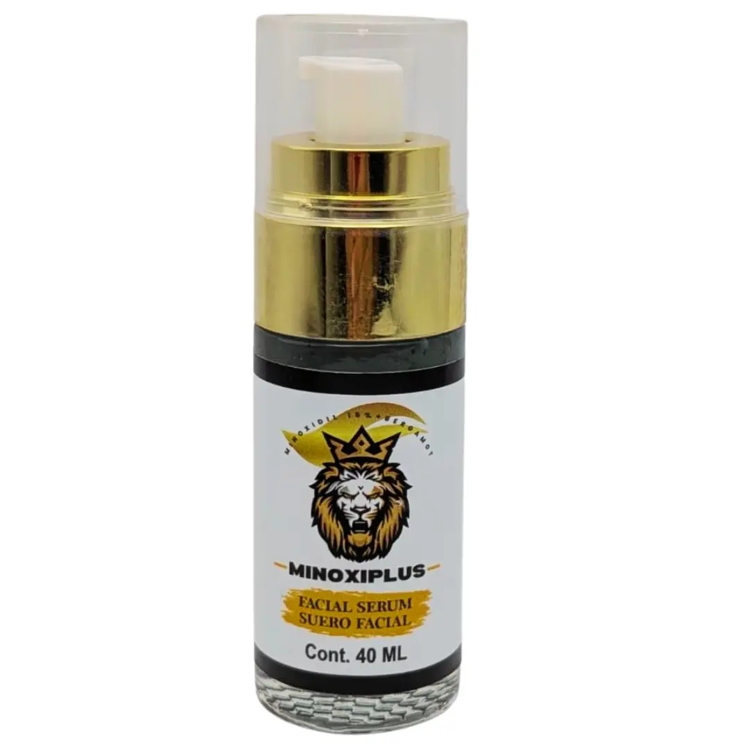 Minoxiplus Minoxidil 15% + Bergamot Facial Serum 1.35oz-40ml Men's Perfume Scent for Beard & Mustache