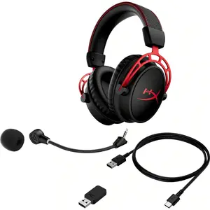 HyperX Cloud Alpha Wireless - Gaming Headset for PC, Red