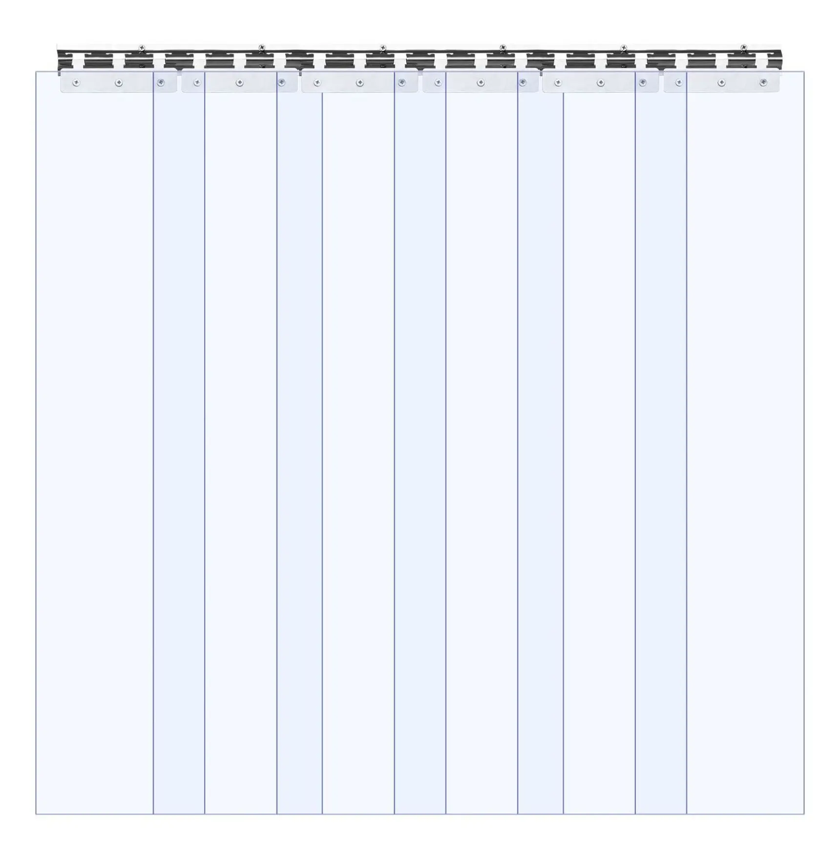 PVC Strip Curtain 84"x36", 6PCS Thermal Insulating Door Strips for Walk-in Freezers, Warehouses, Garage - Clear Plastic Curtain Default
