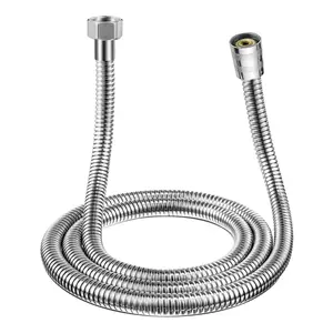 Flexible Stainless Steel Shower Hose, 1 Count Handheld Shower Head Extension Tube, Bathroom Supplies for Washroom Toilet, Showerhead