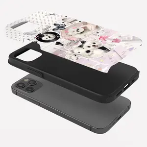 Doggy, Beddy, Toy, Record, Butterfly Two-in-One Phone Case - Tough, Shock-Proof, and Fashionable Shielding - Suitable for iPhone 16, 15, 14, 13, 12, 365, Plus, Pro, Max, Ideal Birthday Present for Pals