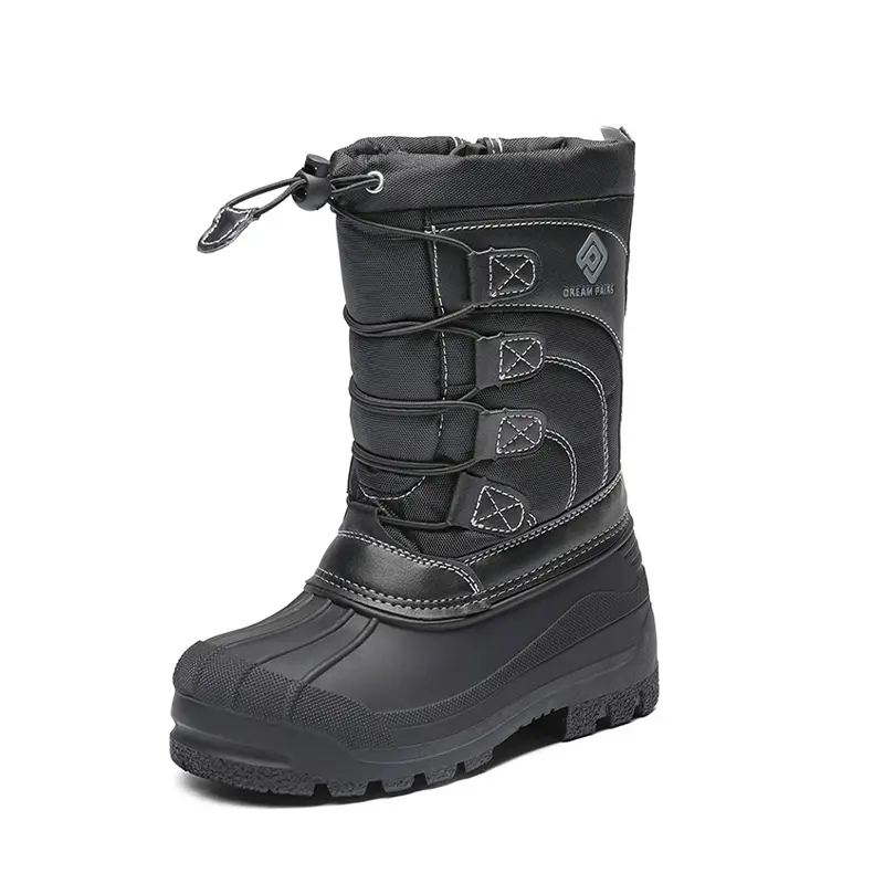 Dream Pairs Kids' Snow Boots for Toddlers & Little Kids, Cold-Weather Waterproof Shell Boot with 200g Thermolite Insulation and Adjustable Bungee Laces, Waterproof Shell Bottom, 1 Little Kid