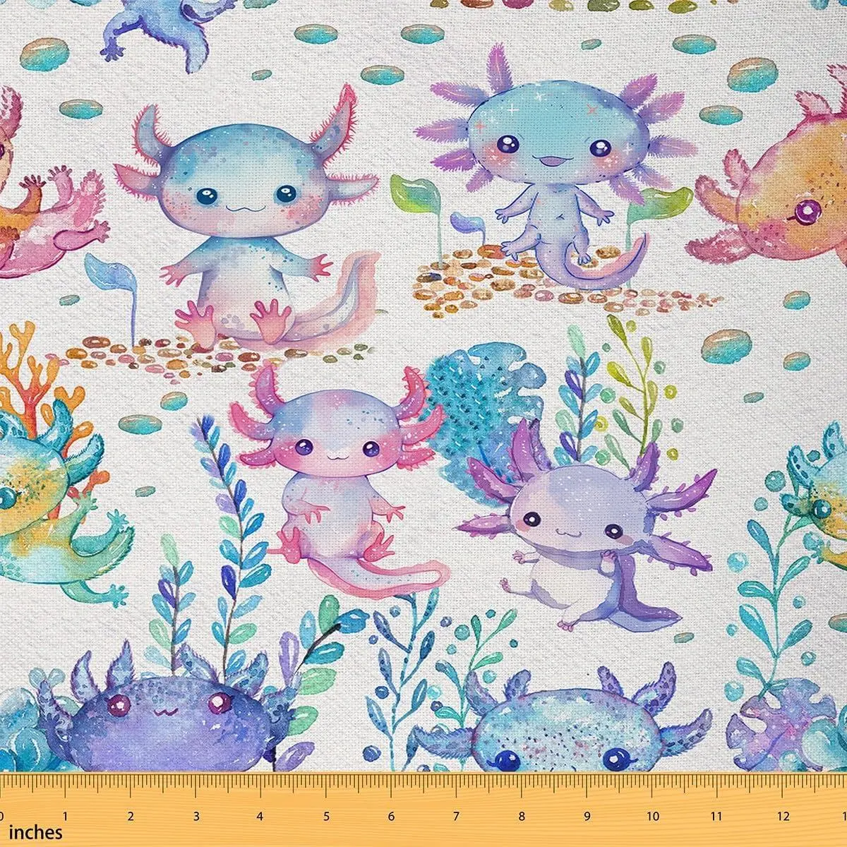 Lovely Ocean Animal Fabric Cartoon otl DIY Sewing Craft Hobby Fabric Watercolor Hand Painted Print Decorative Fabric Soft Flannel Polyester No Stretch
