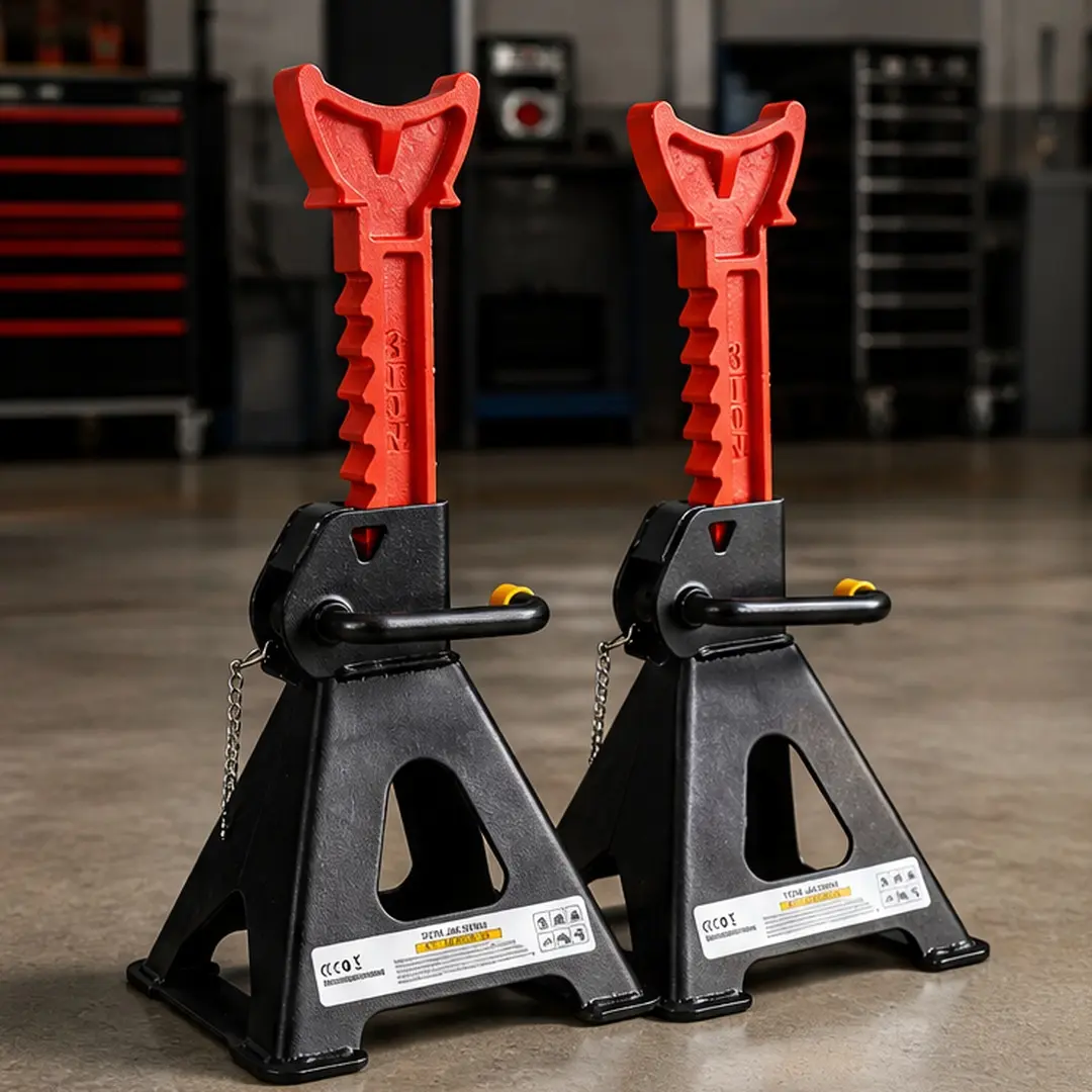 ARCH 3 Ton Jack Stands Pair Heavy Duty Adjustable Steel Car Jack Stands with Locking Pin Safety Lifting Support for Auto Repair Tire Change Vehicle Maintenance Red Black Iron, Red+Black Color Options, Iron Material, Product Weight: 21.80 lb