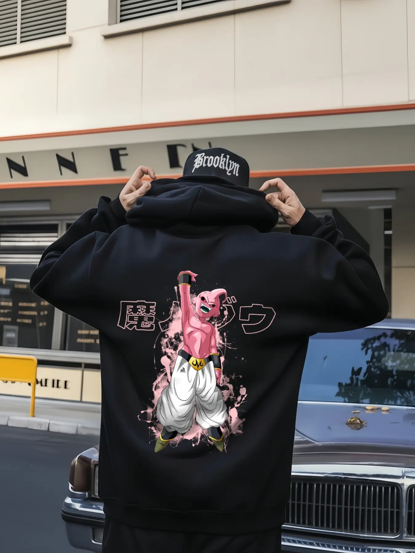 Unisex Buu Print Hoodies, Oversized Fleece Long Sleeve, Comfy Casual Basic Pullover Sweatshirts, Mens & Womens Fall & Winter Clothes