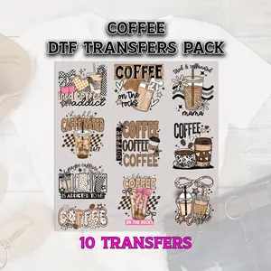 Coffee DTF Transfer, Coffee DTF Bundle, Coffee DTF Pack, Dtf Prints, Ready to Press, Dtf Grab Bag, Coffee Shirt Transfer,Heat Press Transfer