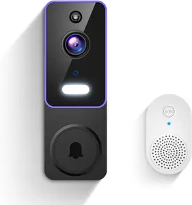Video Doorbell Camera - Compact Design for Home Security and Home Automation Digital Intercom Night Light