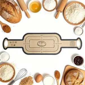 Silicone Baking Mat High Temperature Resistant Non-Stick Food Grade, Reusable Bread Tray with Long Handle, Easy Clean for Baking and Pastry Making