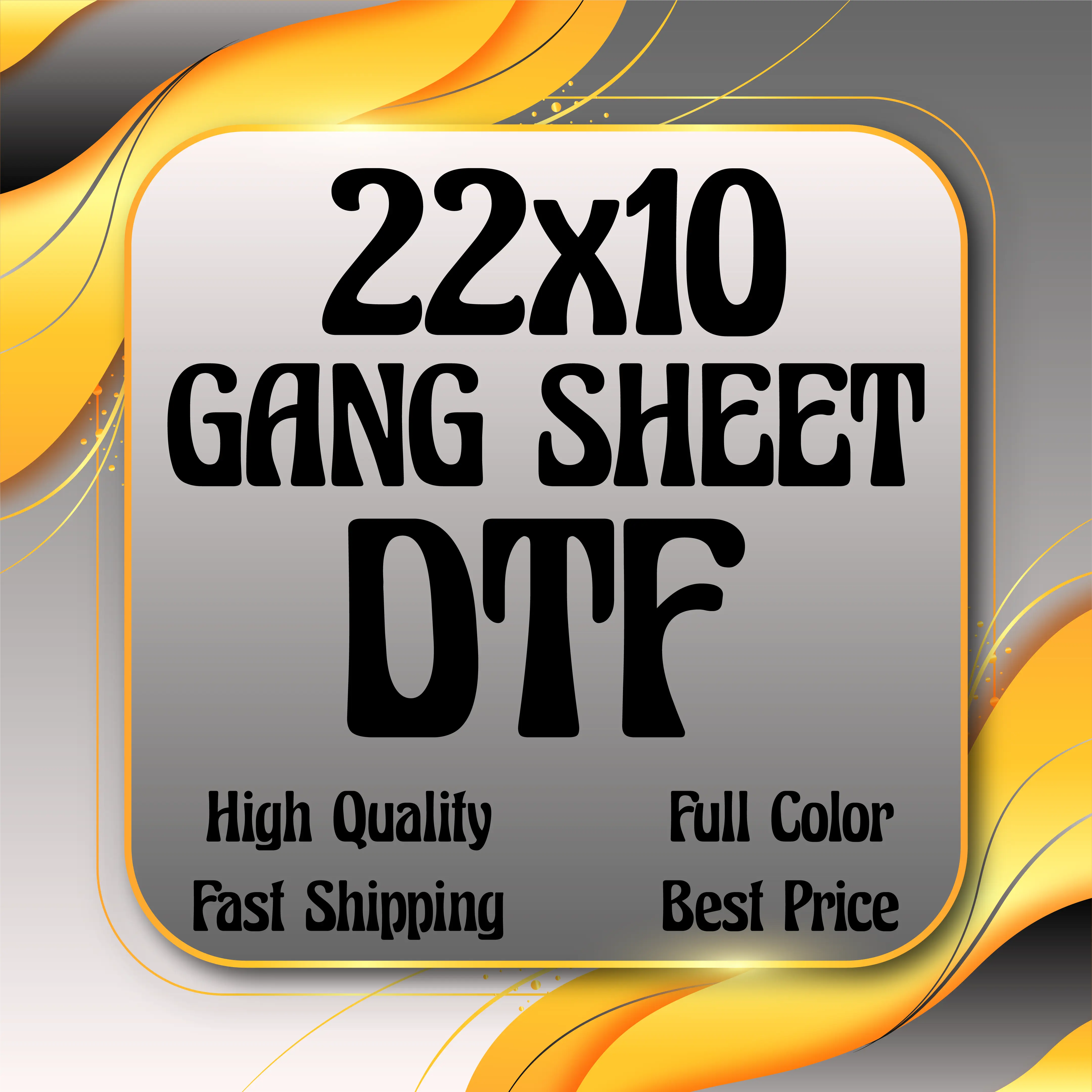 Custom DTF Transfers, DTF Print, DTF Prints, High-Quality Transfer, Full Color Prints, Custom 22x10 Gang Sheet DTF